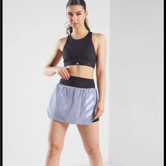 NWT Adidas Black and Gray Skort Athletic Shorts - Picture 2 of 16